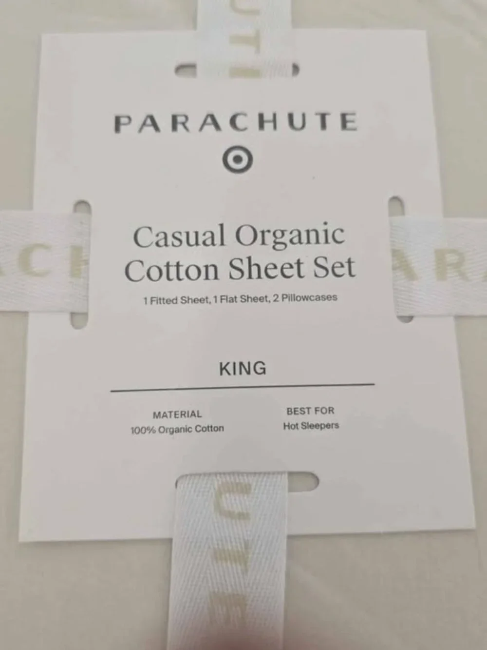 Parachute KING Off-White Casual Organic Cotton 4-PCS Sheet Set